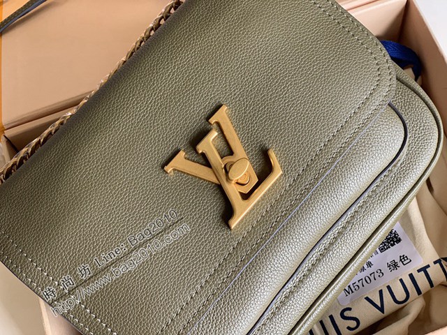 LV專櫃2023新款Monogram Empreinte皮革肩背斜挎女包 M57073 路易威登經典鏈條信使包 dn1165